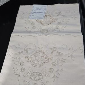 Elegant Cream Embroidered Pillow by [Brand]